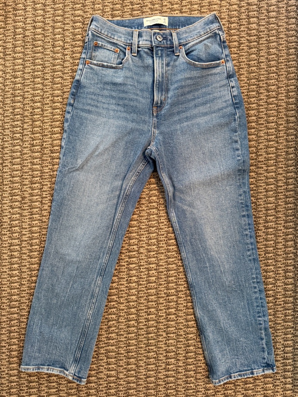 Abercrombie Ultra High-Rise Ankle Straight Jeans - curve love 26 short